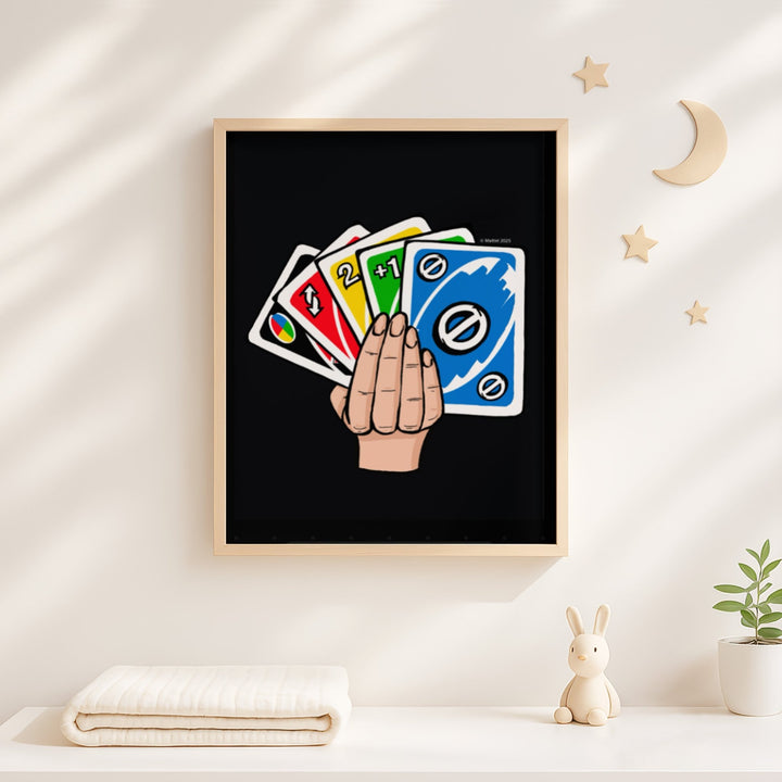 Uno Hand Wall Art Print wall - art - picture - poster