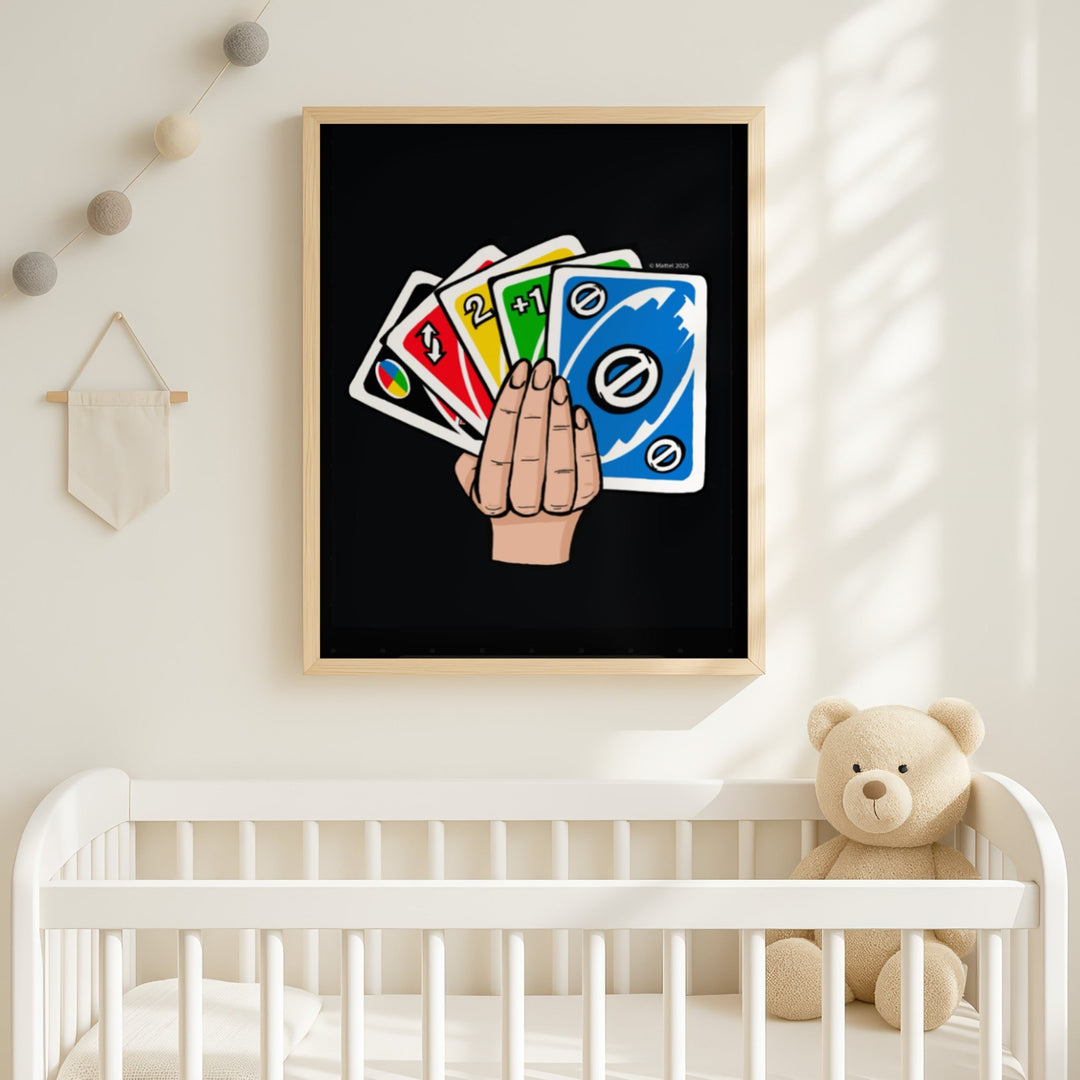Uno Hand Wall Art Print wall - art - picture - poster