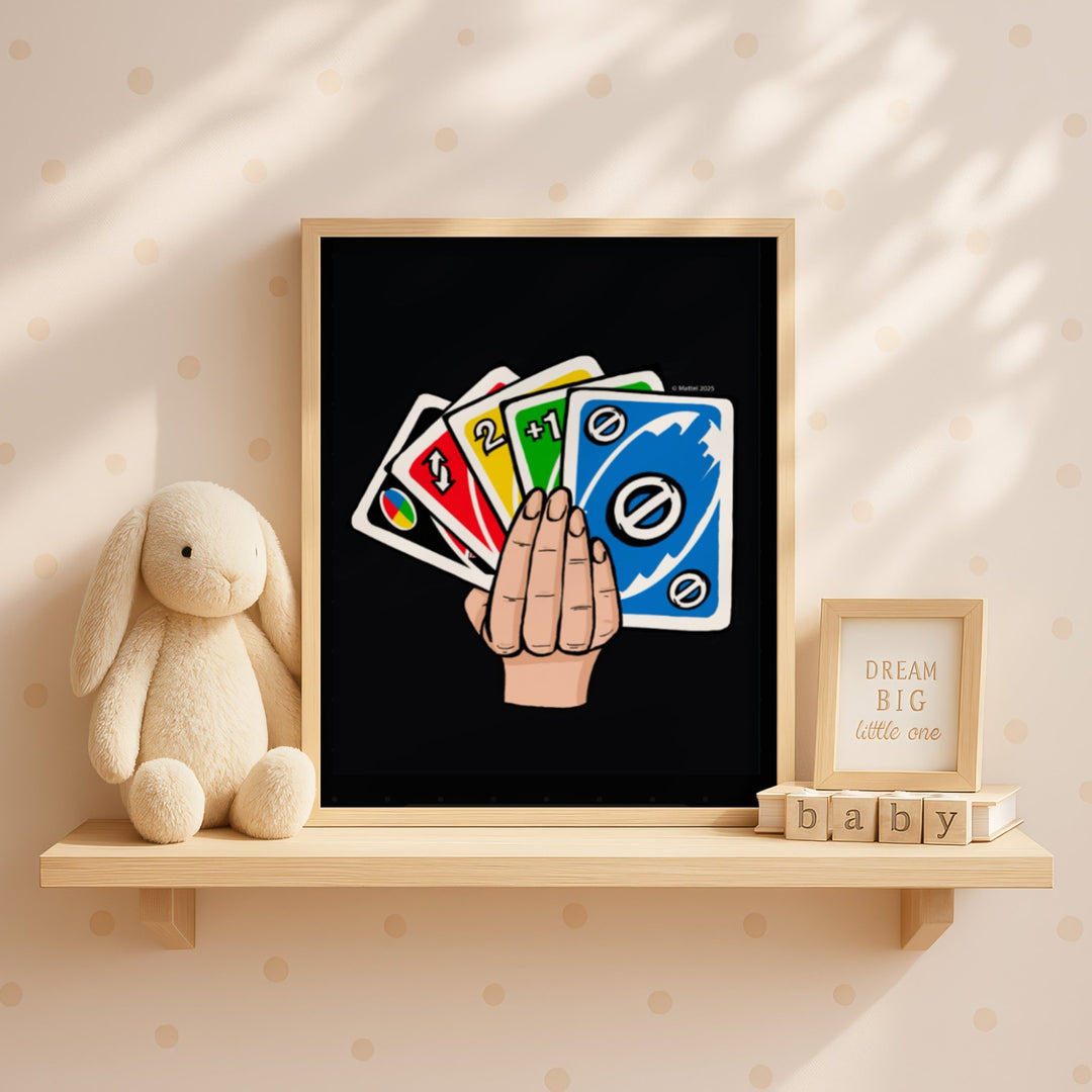 Uno Hand Wall Art Print wall - art - picture - poster