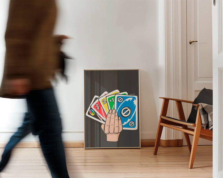 Uno Hand Wall Art Print wall - art - picture - poster