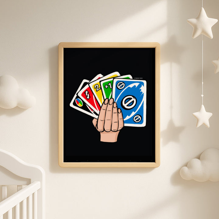 Uno Hand Wall Art Print wall - art - picture - poster