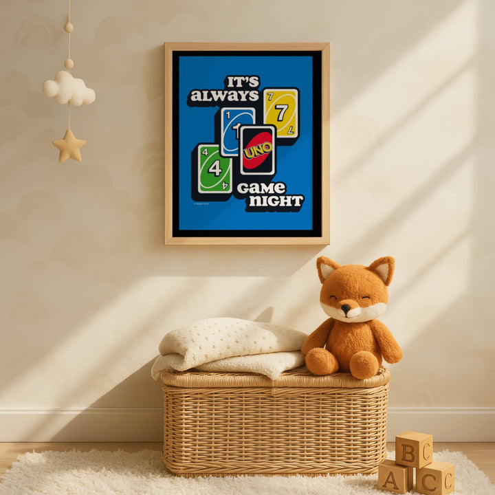 Uno It's Always Game Night Portrait Print wall - art - picture - poster