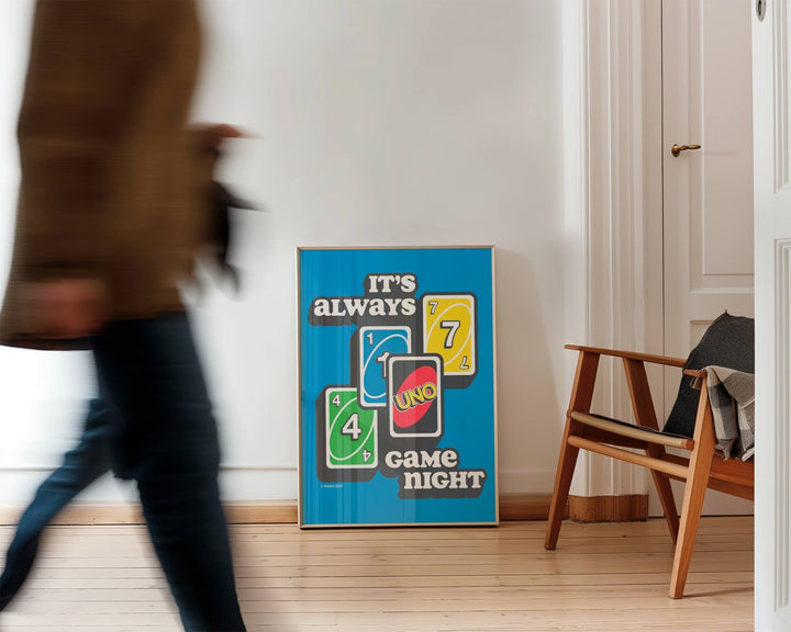 Uno It's Always Game Night Portrait Print wall - art - picture - poster