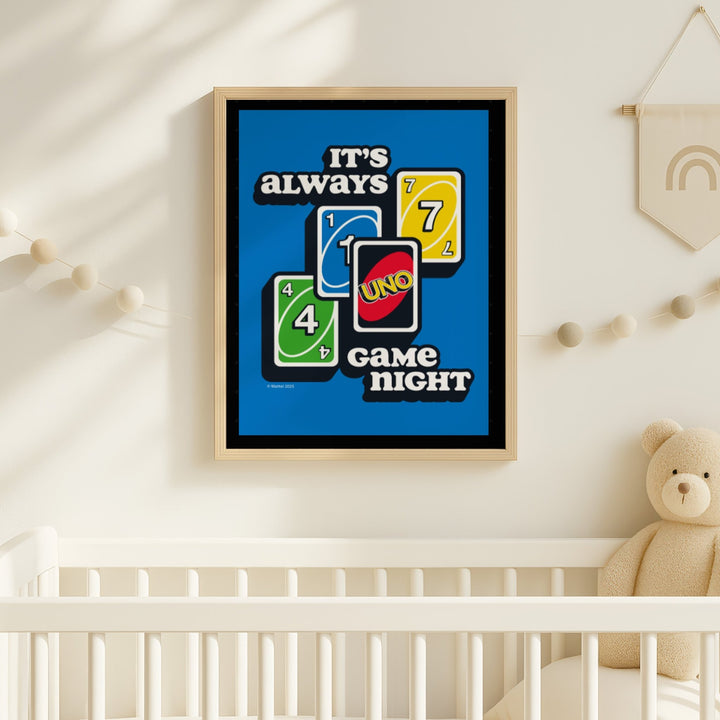 Uno It's Always Game Night Portrait Print wall - art - picture - poster