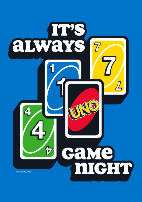 Uno It's Always Game Night Portrait Print frame