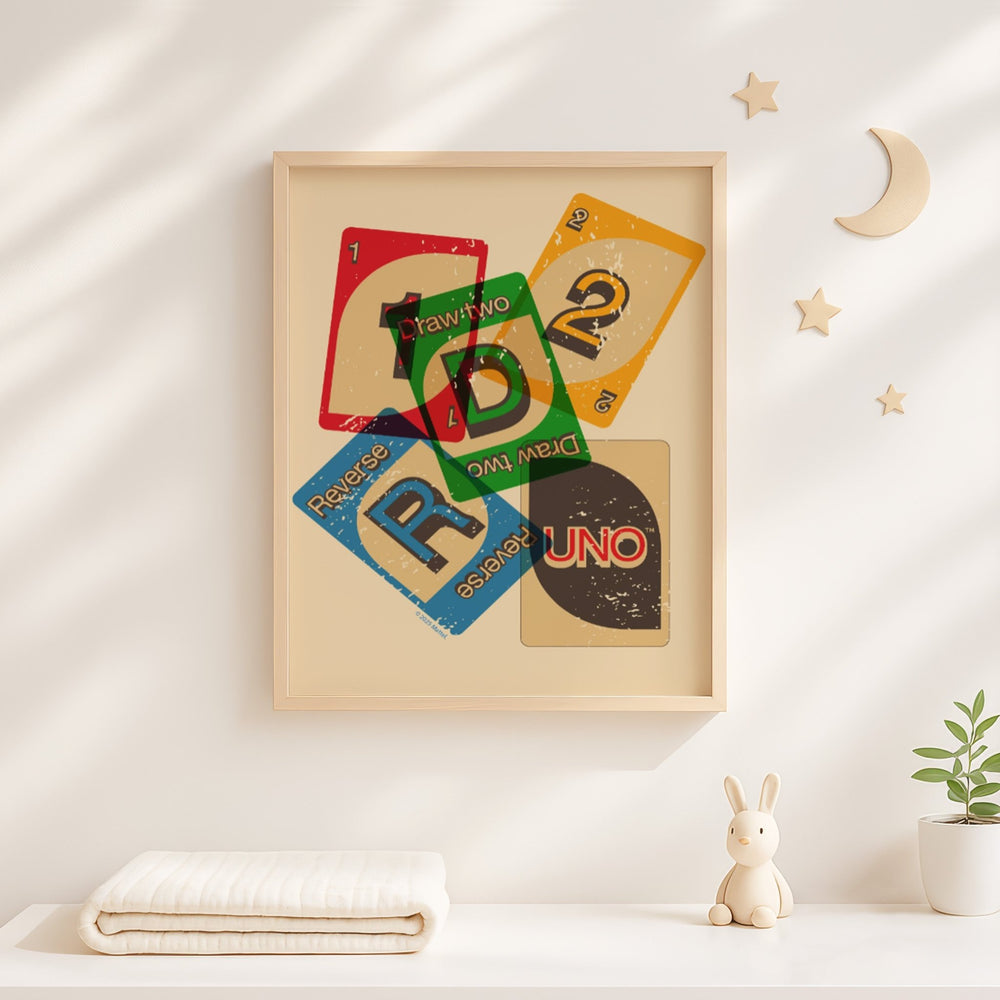 Uno Vintage Game Night Wall Art Print wall - art - picture - poster