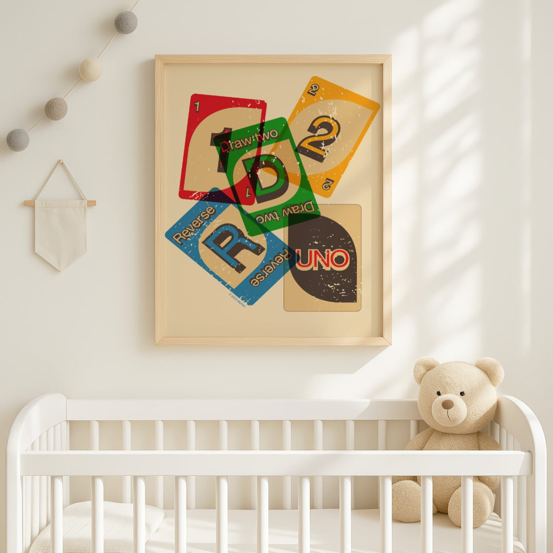 Uno Vintage Game Night Wall Art Print wall - art - picture - poster