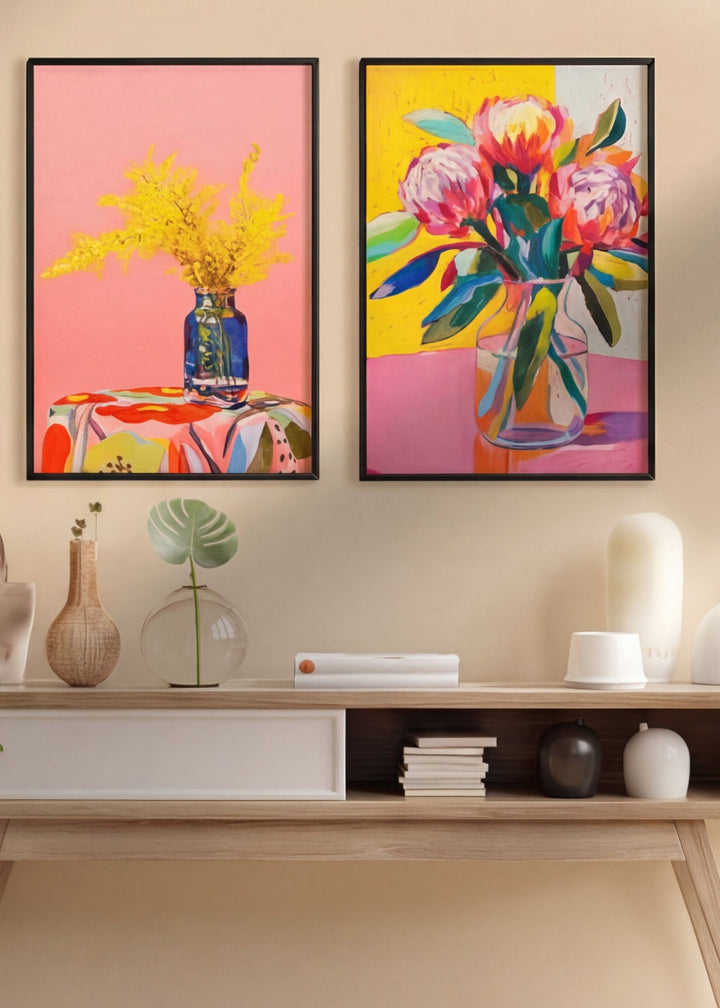 A Playful Floral Pair by Julia Ockert