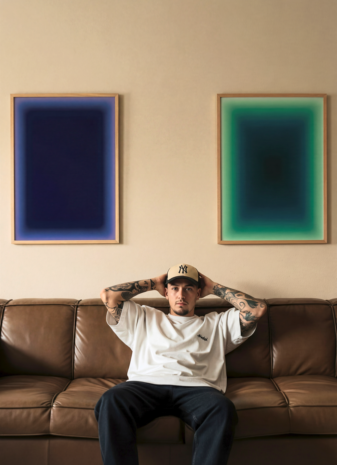 Dark Matter Set of 2 Tonal Abstract Prints