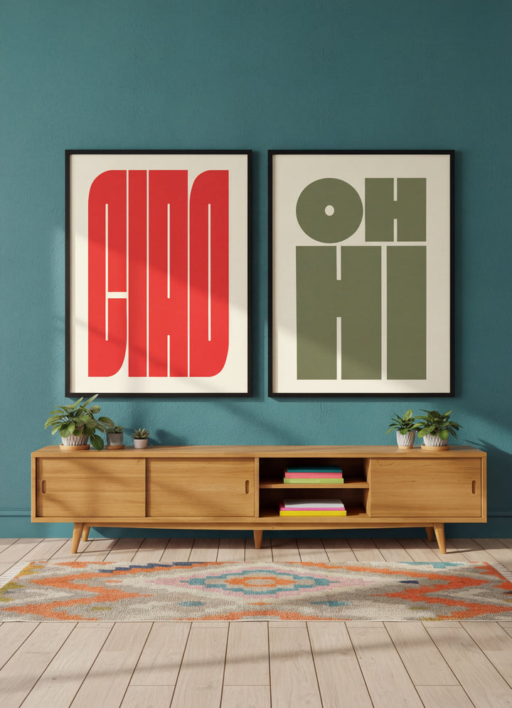 OH HI CIAO Set of 2 Prints