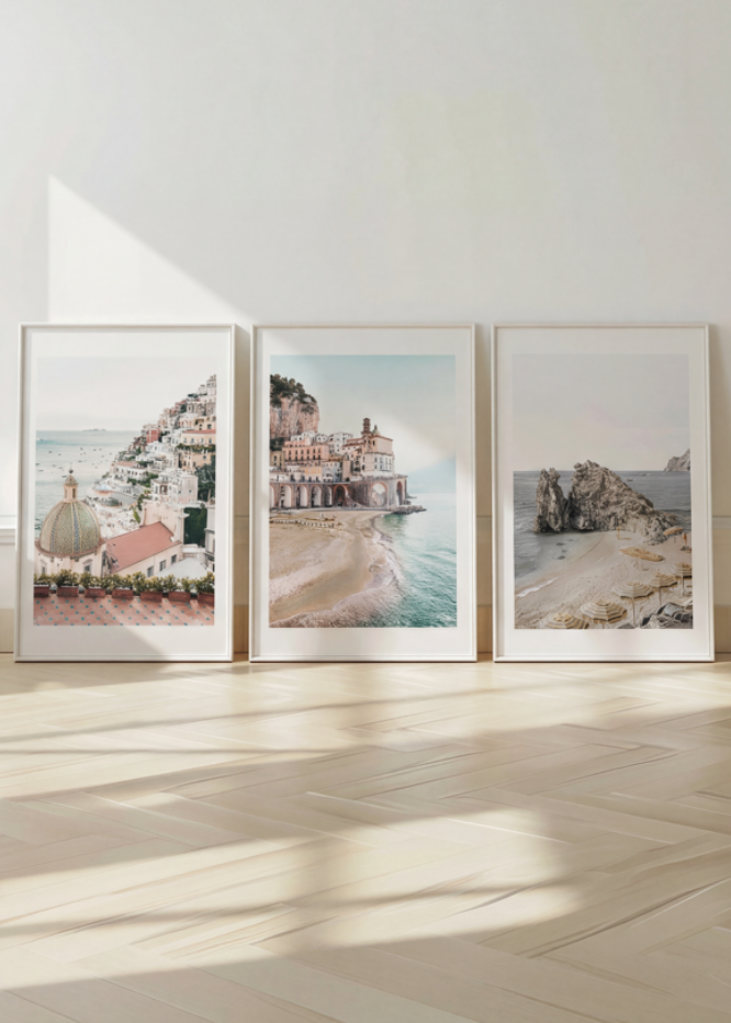 Amalfi Coast Trio Coastal Wall Art