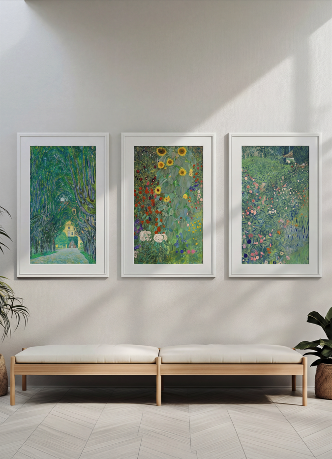 Gustav Klimt Trio Exhibition Prints Wall Art