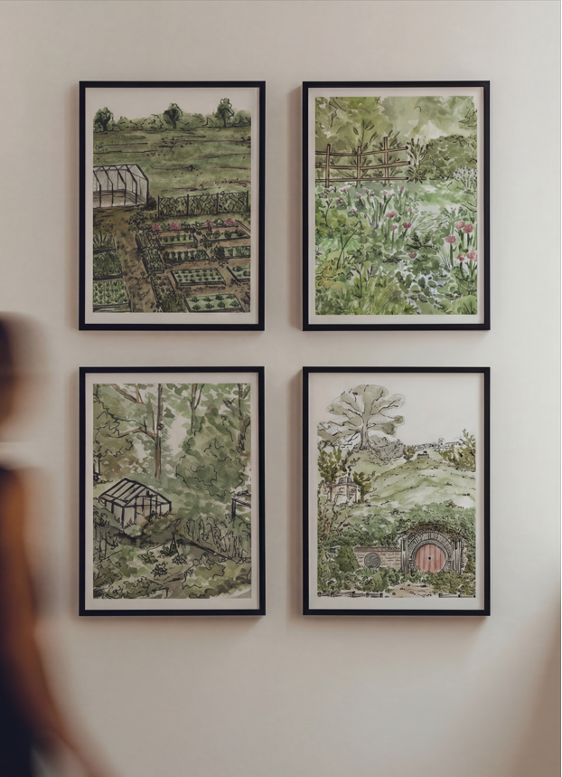 The Shire Garden Set of 4 by Josephine Wianto