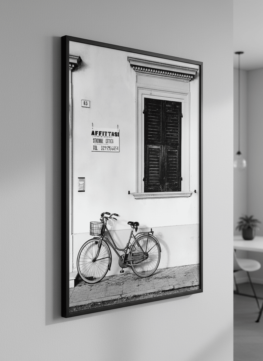 Contemporary wall art featured in a bright modern office workspace