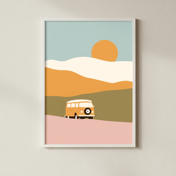 Van Minimal by Florent Bodart | Art & Canvas Print