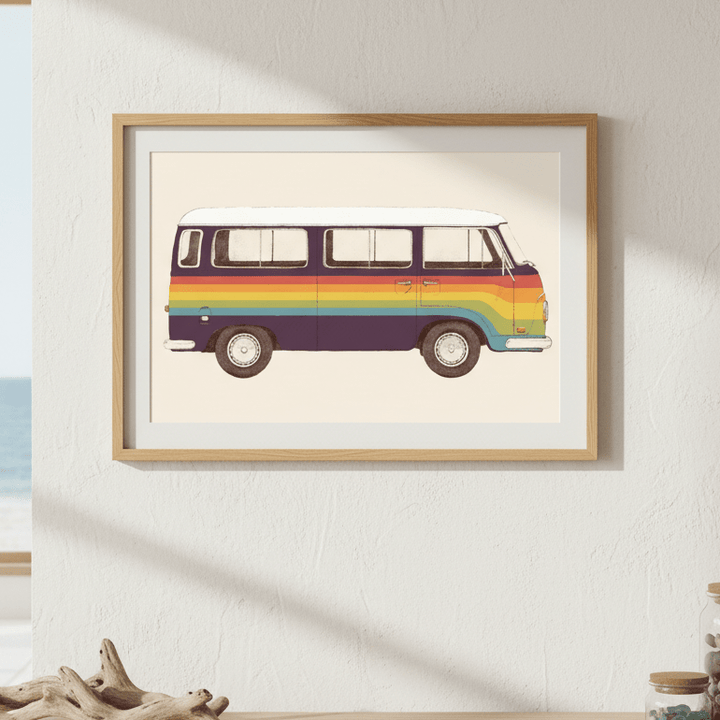 Van Rainbow by Florent Bodart wall - art - picture - poster