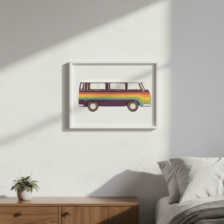 Van Rainbow by Florent Bodart wall - art - picture - poster
