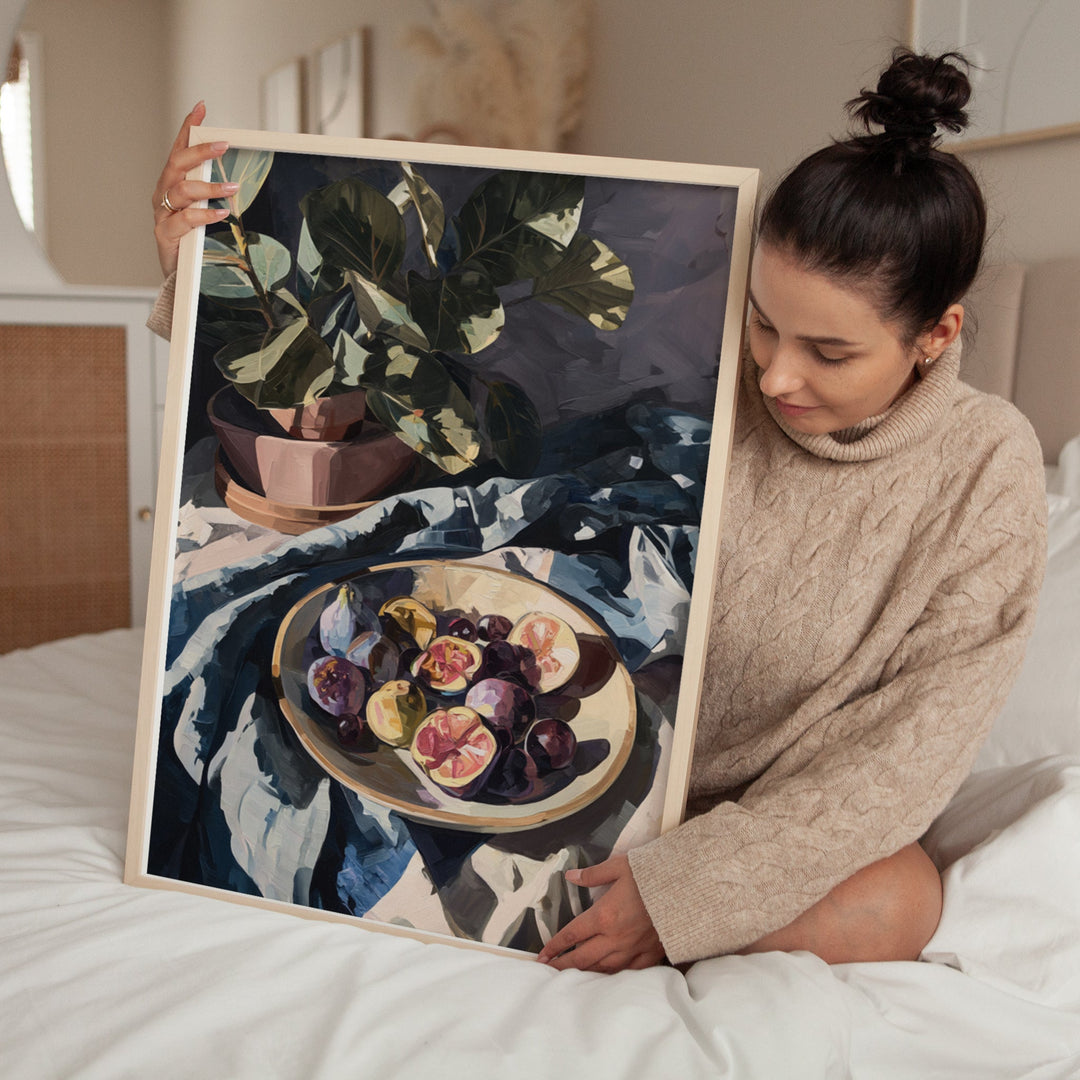 Velvet Fig Oil Painting Print wall - art - picture - poster