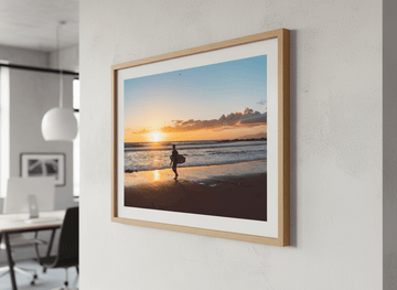 Contemporary wall art featured in a bright modern office workspace