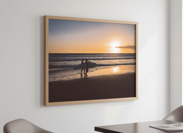 Contemporary wall art featured in a bright modern office workspace