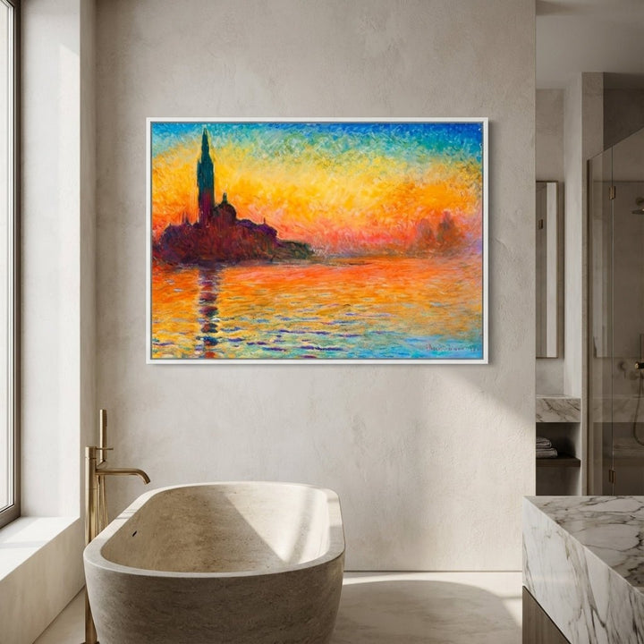 Venice Print San Giorgio Maggiore at Dusk by Claude Monet wall - art - picture - poster
