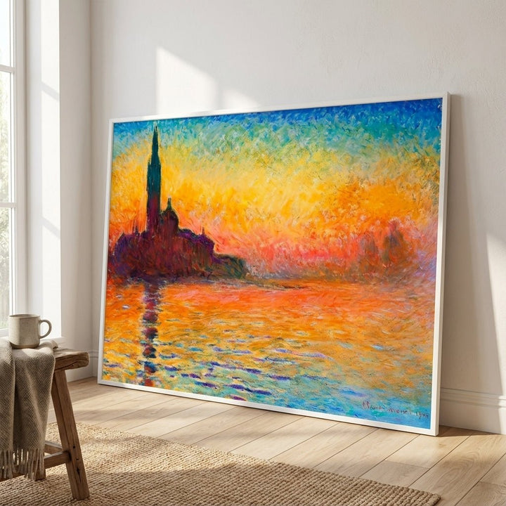 Venice Print San Giorgio Maggiore at Dusk by Claude Monet wall - art - picture - poster