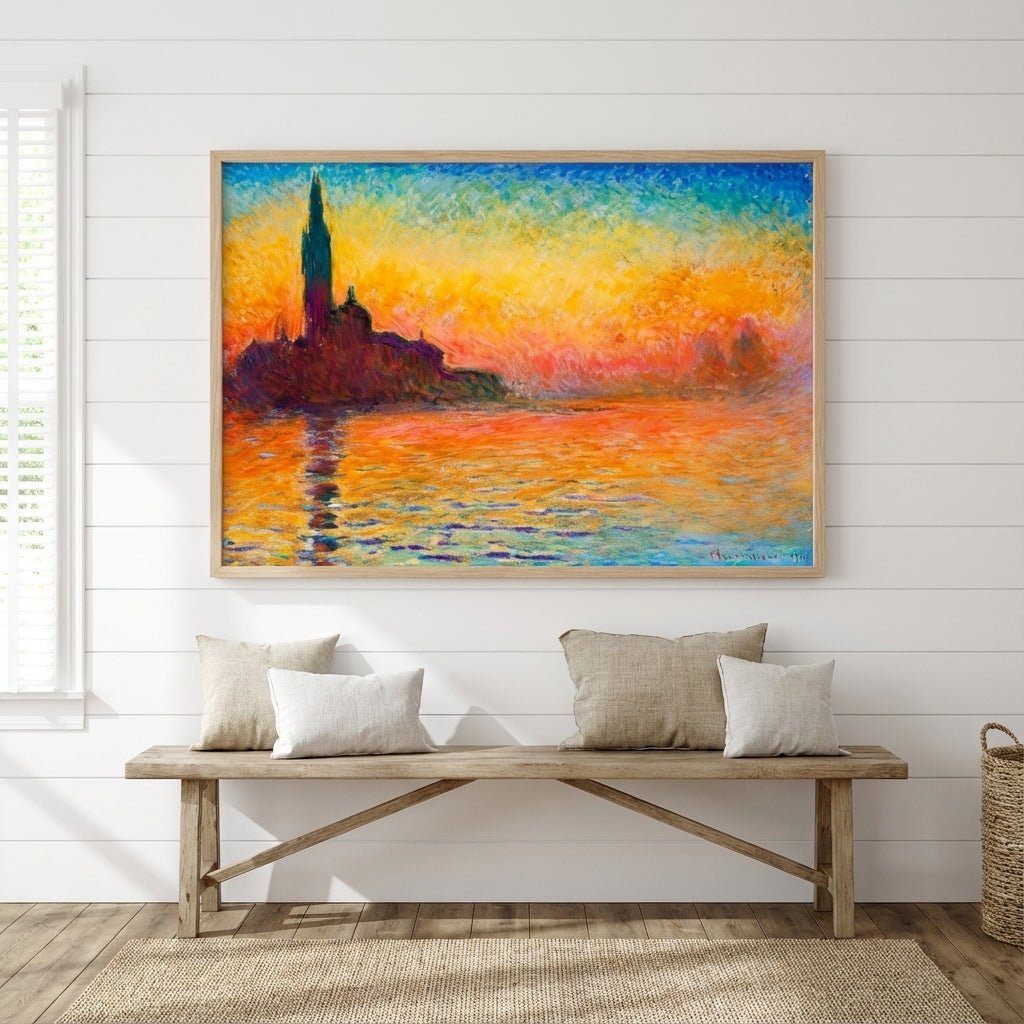 Venice Print San Giorgio Maggiore at Dusk by Claude Monet wall - art - picture - poster