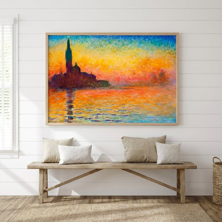 Venice Print San Giorgio Maggiore at Dusk by Claude Monet wall - art - picture - poster