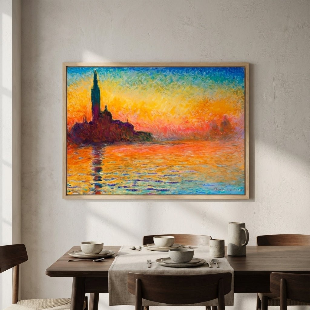 Venice Print San Giorgio Maggiore at Dusk by Claude Monet wall - art - picture - poster