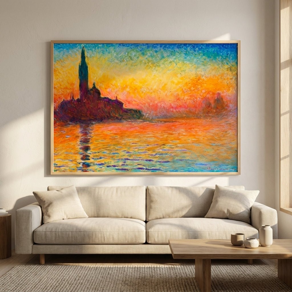 Venice Print San Giorgio Maggiore at Dusk by Claude Monet wall - art - picture - poster
