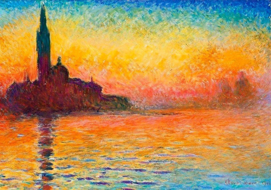 Venice Print San Giorgio Maggiore at Dusk by Claude Monet