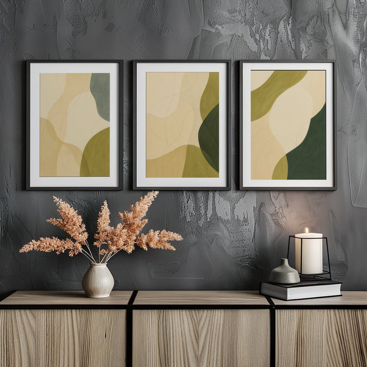 Verdant Trio Set wall - art - picture - poster
