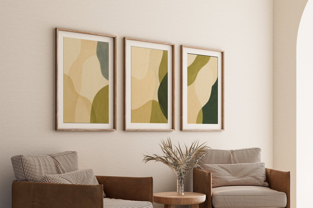 Verdant Trio Set wall - art - picture - poster