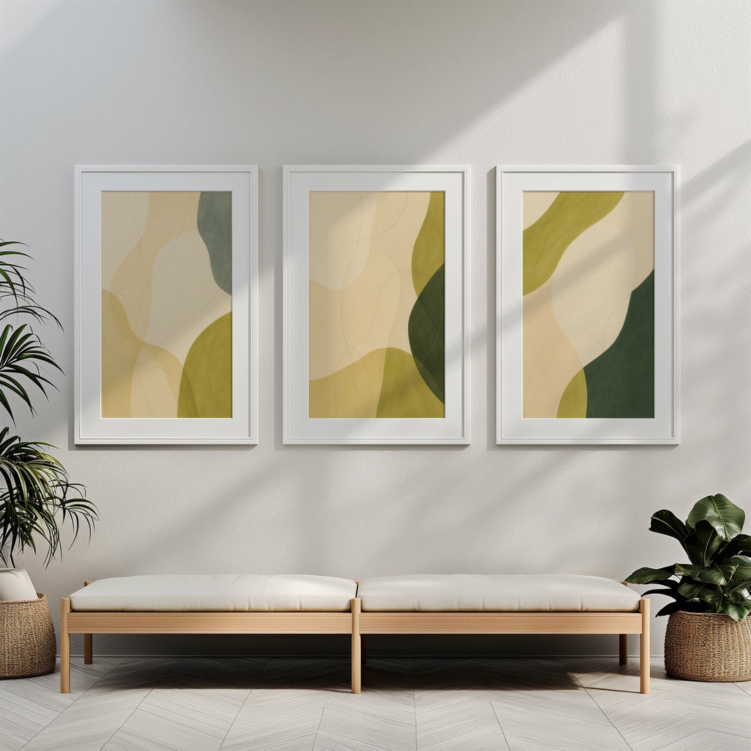 Verdant Trio Set wall - art - picture - poster