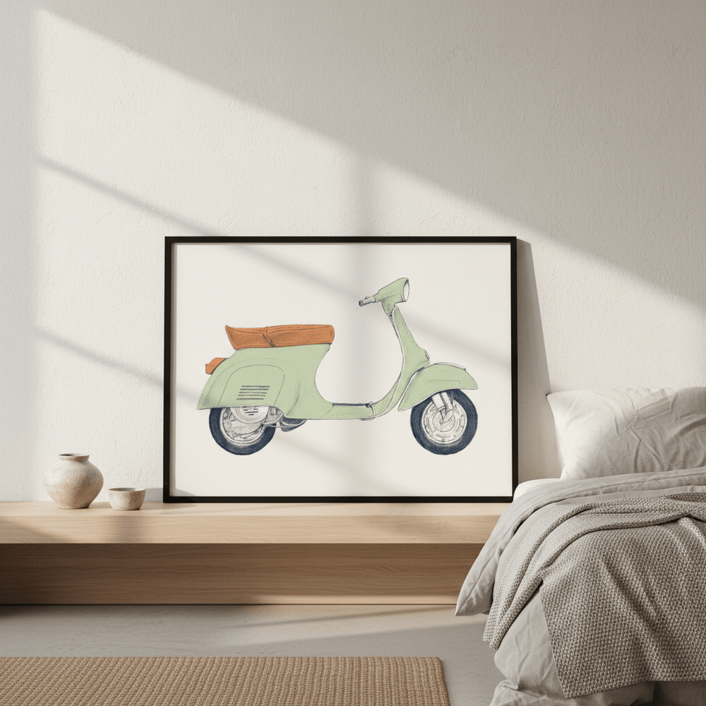 Vespa Print by Florent Bodart wall - art - picture - poster