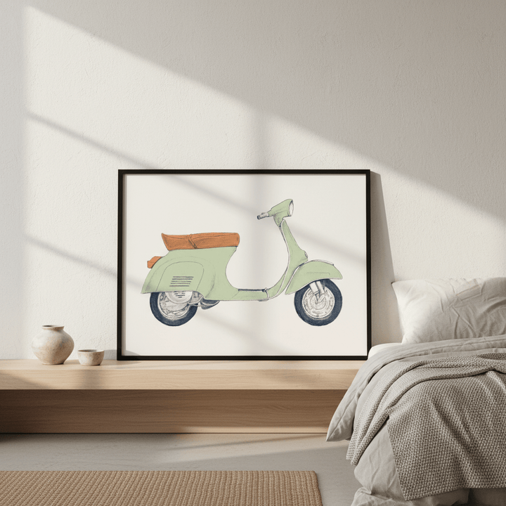 Vespa Print by Florent Bodart wall - art - picture - poster