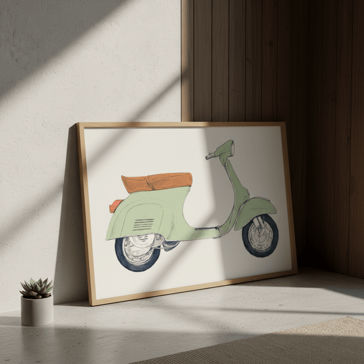 Vespa Print by Florent Bodart wall - art - picture - poster