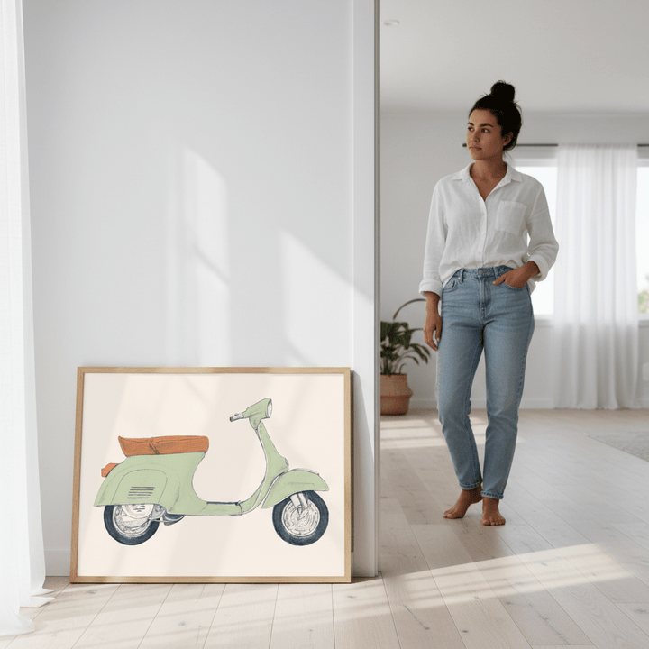 Vespa Print by Florent Bodart wall - art - picture - poster