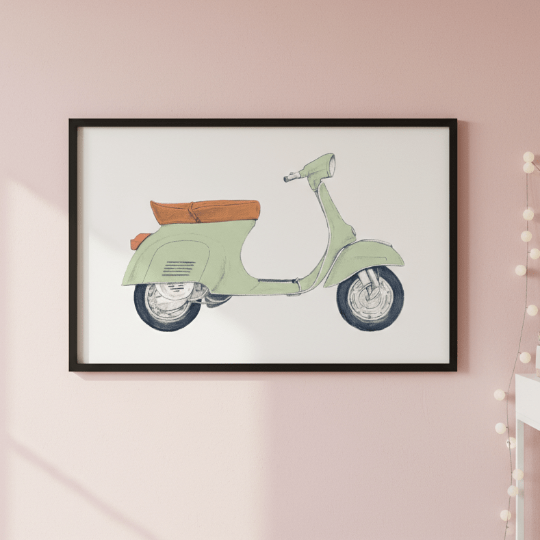 Vespa Print by Florent Bodart wall - art - picture - poster