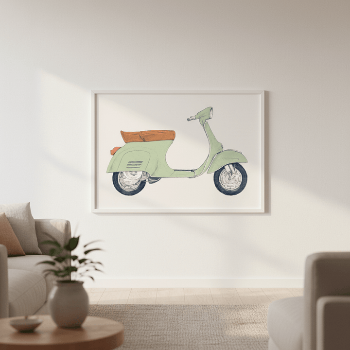 Vespa Print by Florent Bodart wall - art - picture - poster