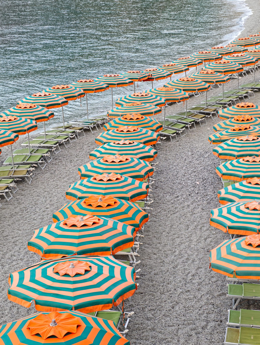 Vibrant Beach Umbrellas By Shot by Clint | Art & Canvas Print