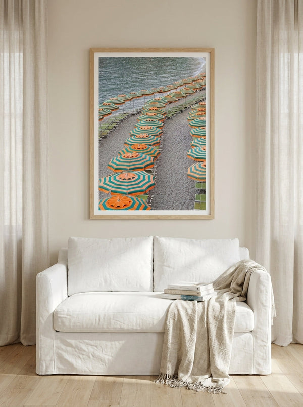 Vibrant Beach Umbrellas By Shot by Clint | Art & Canvas Print