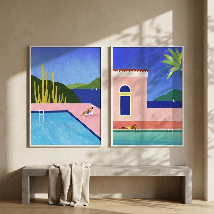 Villa Life Pair by Henry Rivers wall - art - picture - poster
