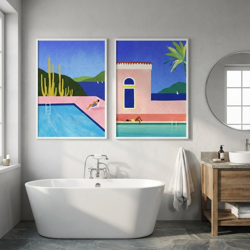 Villa Life Pair by Henry Rivers wall - art - picture - poster
