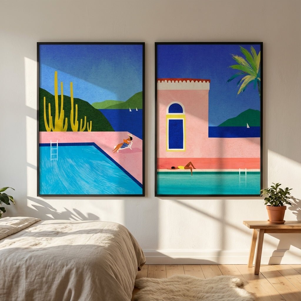 Villa Life Pair by Henry Rivers wall - art - picture - poster