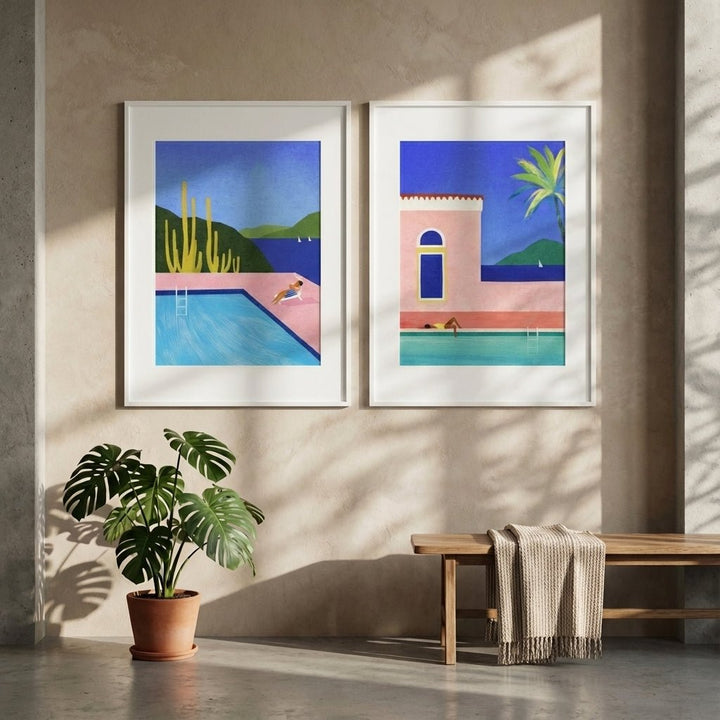 Villa Life Pair by Henry Rivers wall - art - picture - poster