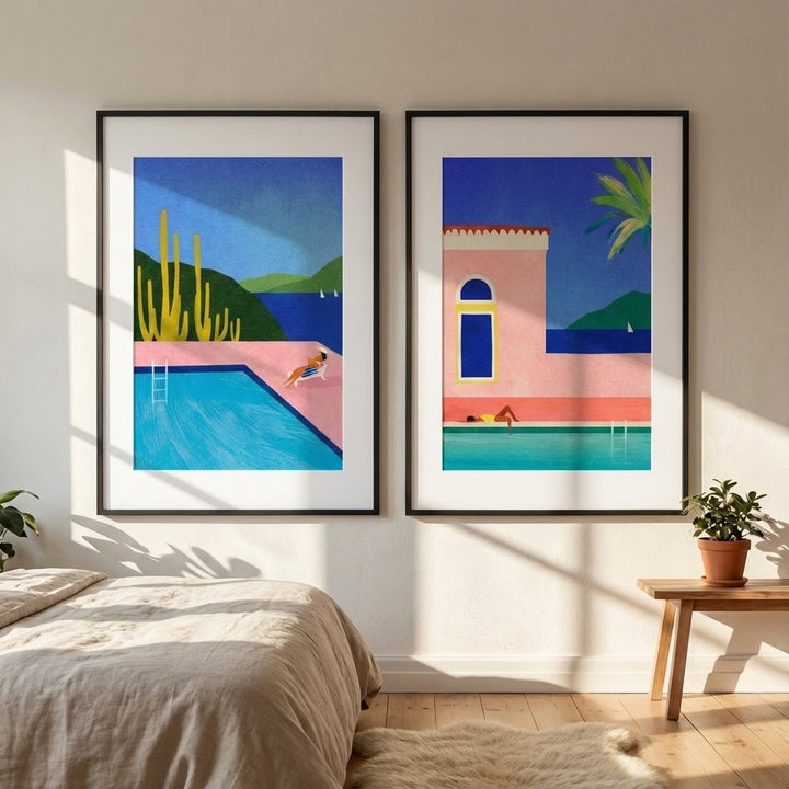 Villa Life Pair by Henry Rivers wall - art - picture - poster