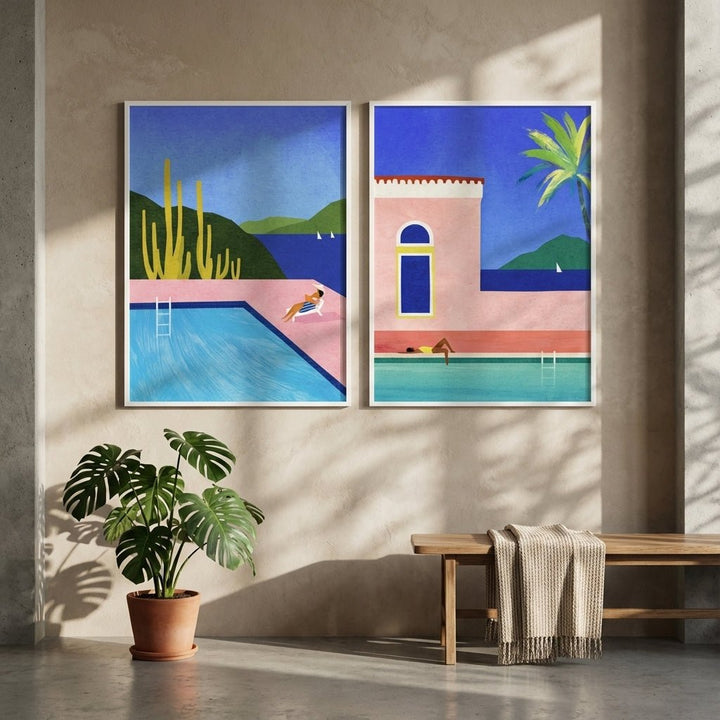 Villa Life Pair by Henry Rivers wall - art - picture - poster
