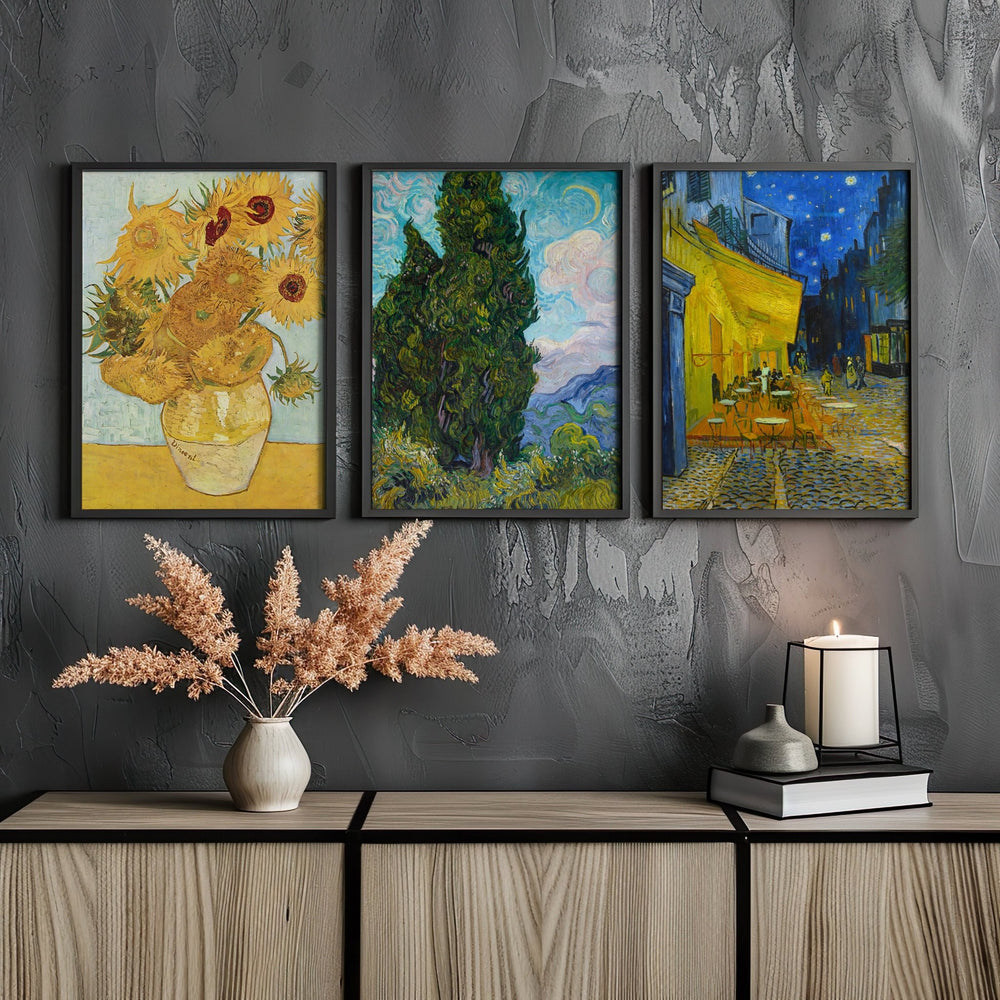 Vincent van Gogh Trio Exhibition Prints wall - art - picture - poster