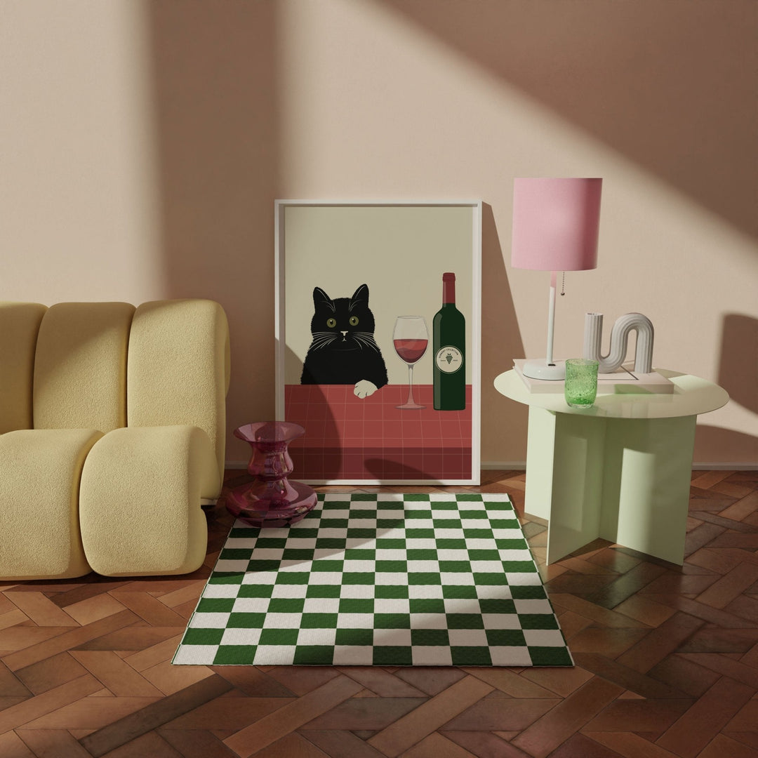 Vino Black Cat Kitchen Wall Art - Style My Wall